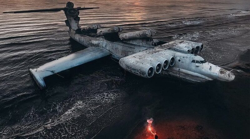 ekranoplano sovietico abbandonato